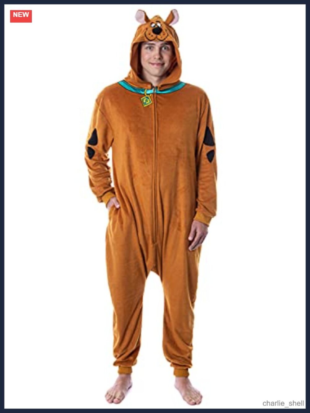 Scooby-Doo Adult Hooded Union Suit Pajamas Costume Sleepwear